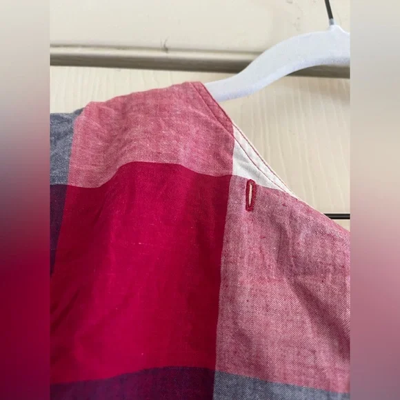 Vintage 90s made in India cotton Ace & Jig vibes plaid festival crop top S - Picture 4 of 7